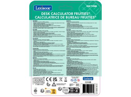 Lexibook 10místná kapesní kalkulačka s gumovým povrchem zelená