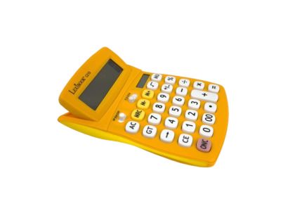 Lexibook 10místná kapesní kalkulačka s gumovým povrchem žlutá
