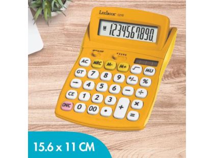 Lexibook 10místná kapesní kalkulačka s gumovým povrchem žlutá