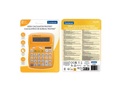 Lexibook 10místná kapesní kalkulačka s gumovým povrchem žlutá