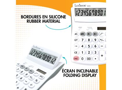 Lexibook 12místná kapesní kalkulačka s nastavitelným úhlem obrazovky