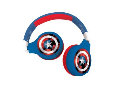 Lexibook 2v1 bluetooth skládací sluchátka Avengers s limitem hlasitosti