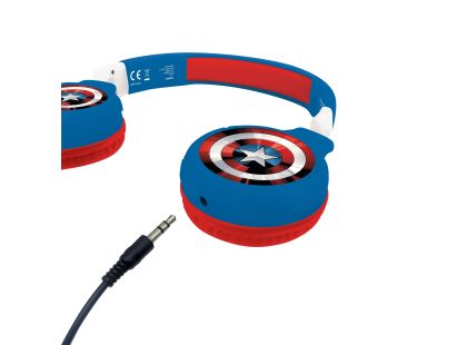 Lexibook 2v1 bluetooth skládací sluchátka Avengers s limitem hlasitosti