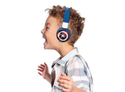 Lexibook 2v1 bluetooth skládací sluchátka Avengers s limitem hlasitosti