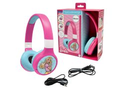 Lexibook 2v1 bluetooth skládací sluchátka Barbie s limitem hlasitosti