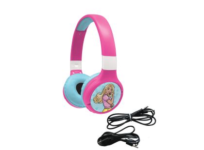 Lexibook 2v1 bluetooth skládací sluchátka Barbie s limitem hlasitosti