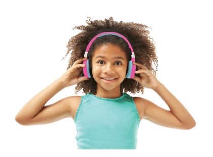 Lexibook 2v1 bluetooth skládací sluchátka Barbie s limitem hlasitosti