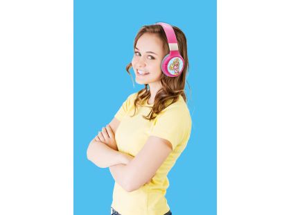 Lexibook 2v1 bluetooth skládací sluchátka Barbie s limitem hlasitosti