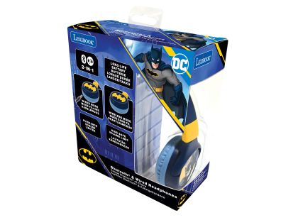 Lexibook 2v1 bluetooth skládací sluchátka Batman s limitem hlasitosti