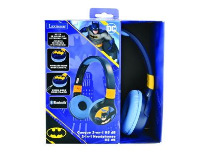 Lexibook 2v1 bluetooth skládací sluchátka Batman s limitem hlasitosti