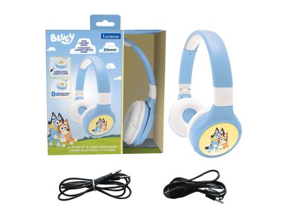 Lexibook 2v1 bluetooth skládací sluchátka Bluey s limitem hlasitosti