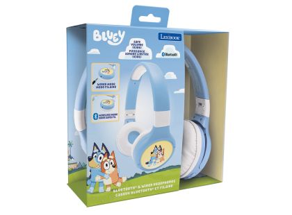 Lexibook 2v1 bluetooth skládací sluchátka Bluey s limitem hlasitosti