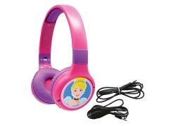 Lexibook 2v1 bluetooth skládací sluchátka Disney princezny s limitem hlasitosti