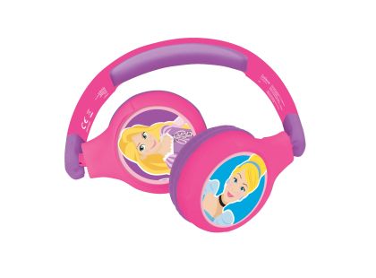Lexibook 2v1 bluetooth skládací sluchátka Disney princezny s limitem hlasitosti