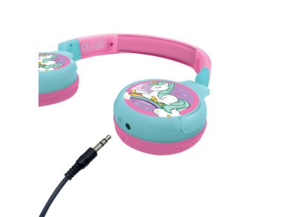 Lexibook 2v1 bluetooth skládací sluchátka Jednorožec s limitem hlasitosti