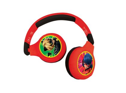 Lexibook 2v1 bluetooth skládací sluchátka Kouzelná Beruška s limitem hlasitosti