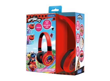 Lexibook 2v1 bluetooth skládací sluchátka Kouzelná Beruška s limitem hlasitosti