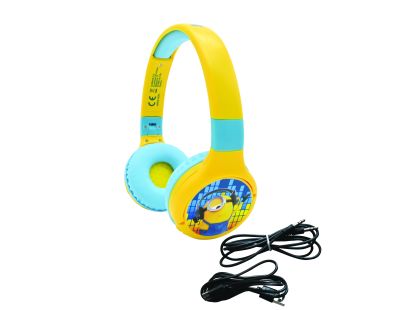 Lexibook 2v1 bluetooth skládací sluchátka Mimoni s limitem hlasitosti