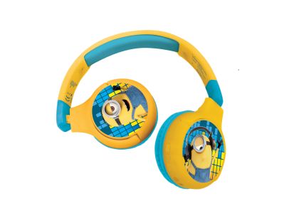 Lexibook 2v1 bluetooth skládací sluchátka Mimoni s limitem hlasitosti