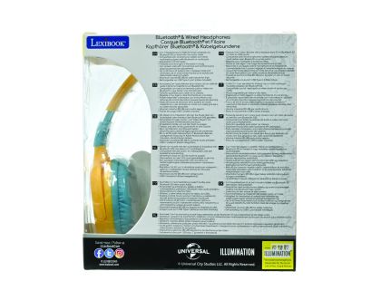 Lexibook 2v1 bluetooth skládací sluchátka Mimoni s limitem hlasitosti