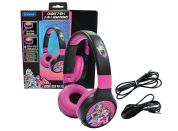 Lexibook 2v1 bluetooth skládací sluchátka Monster High s limitem hlasitosti