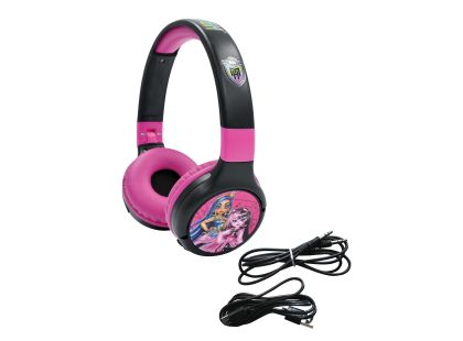 Lexibook 2v1 bluetooth skládací sluchátka Monster High s limitem hlasitosti