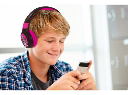 Lexibook 2v1 bluetooth skládací sluchátka Monster High s limitem hlasitosti