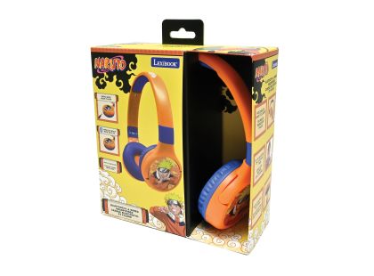 Lexibook 2v1 bluetooth skládací sluchátka Naruto s limitem hlasitosti