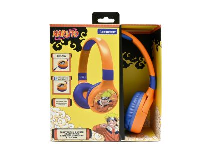 Lexibook 2v1 bluetooth skládací sluchátka Naruto s limitem hlasitosti