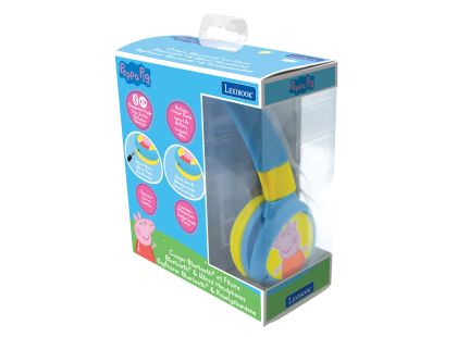 Lexibook 2v1 bluetooth skládací sluchátka Prasátko Peppa s limitem hlasitosti