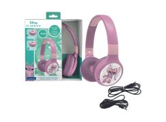 Lexibook 2v1 bluetooth skládací sluchátka Stitch Angel s limitem hlasitosti