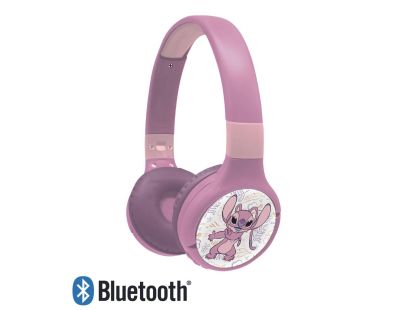 Lexibook 2v1 bluetooth skládací sluchátka Stitch Angel s limitem hlasitosti