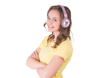 Lexibook 2v1 bluetooth skládací sluchátka Stitch Angel s limitem hlasitosti