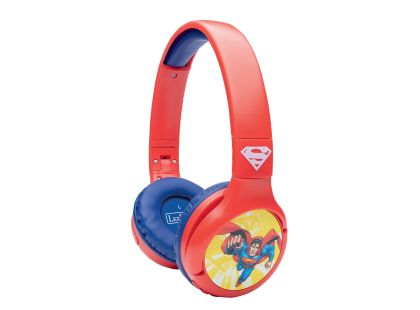 Lexibook 2v1 bluetooth skládací sluchátka Superman s limitem hlasitosti