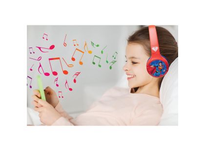 Lexibook 2v1 bluetooth skládací sluchátka Superman s limitem hlasitosti