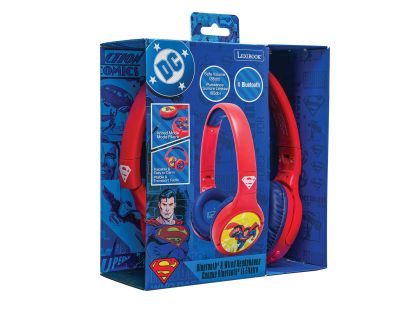 Lexibook 2v1 bluetooth skládací sluchátka Superman s limitem hlasitosti
