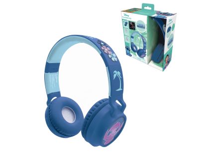 Lexibook 3D bezdrátová sluchátka Stitch se světelnými efekty a limitem hlasitosti