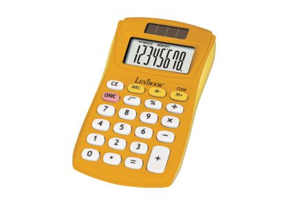 Lexibook 8místná kapesní kalkulačka s gumovým povrchem žlutá