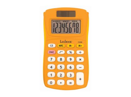 Lexibook 8místná kapesní kalkulačka s gumovým povrchem žlutá