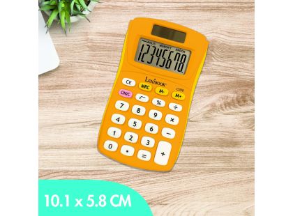 Lexibook 8místná kapesní kalkulačka s gumovým povrchem žlutá