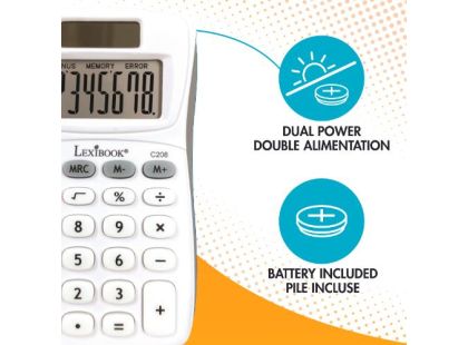 Lexibook 8místná kapesní kalkulačka solární
