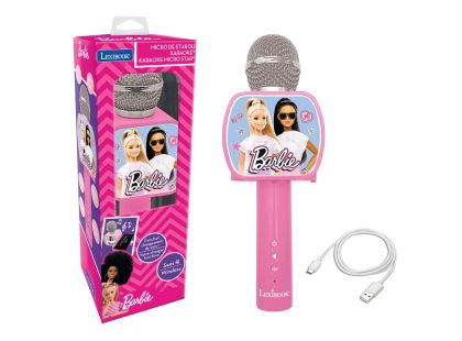 Lexibook Bezdrátový karaoke mikrofon Barbie s držákem na telefon