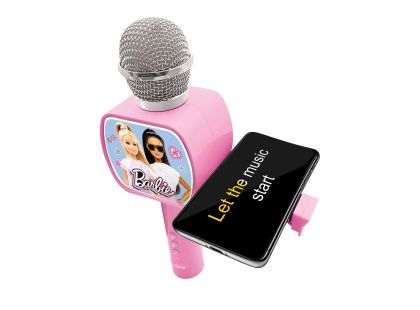 Lexibook Bezdrátový karaoke mikrofon Barbie s držákem na telefon