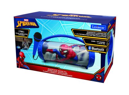 Lexibook Bluetooth reproduktor Spiderman s mikrofonem svítící