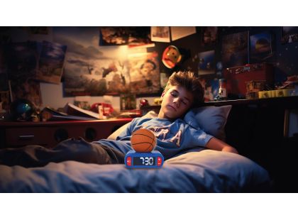 Lexibook Budík Basketbal se svítícím míčem