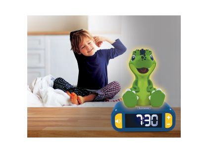 Lexibook Budík Dinosaurus se svítící figurkou