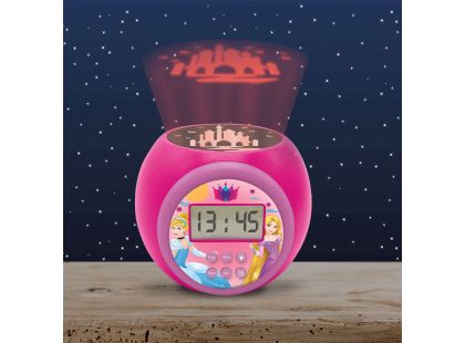 Lexibook Budík Disney princezny se stropním projektorem