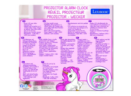 Lexibook Budík jednorožec se stropním projektorem