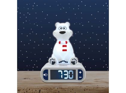 Lexibook Budík lední medvěd se svítící figurkou