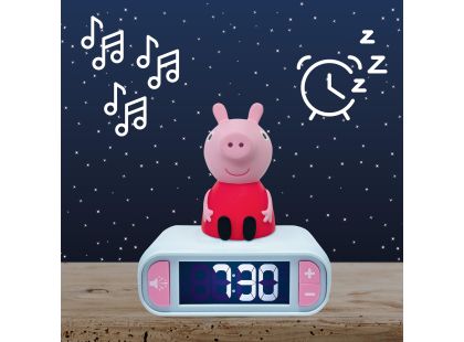 Lexibook Budík Prasátko Peppa se svítící figurkou